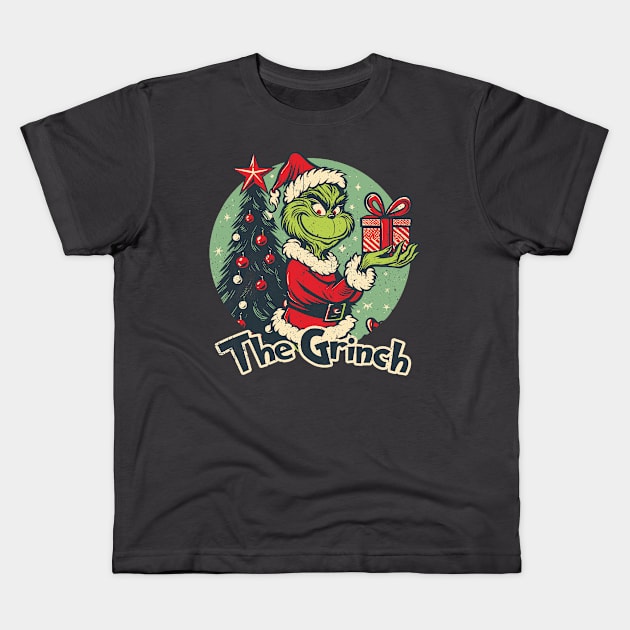 Print Design Christmas The Grinch Kids T-Shirt by Casually Fashion Store